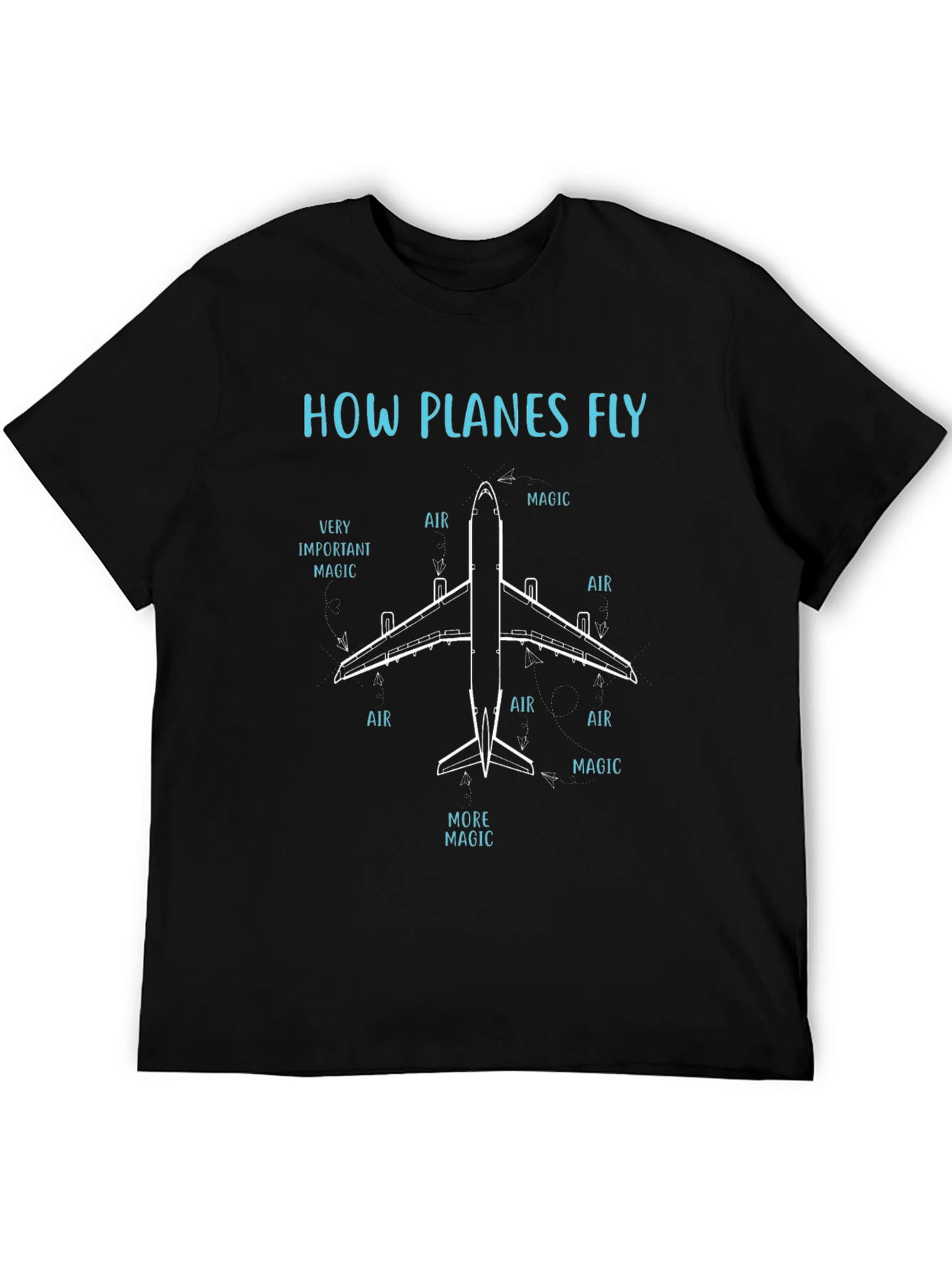 How Planes Fly Graphic Tee - Aviation Humor T-Shirt