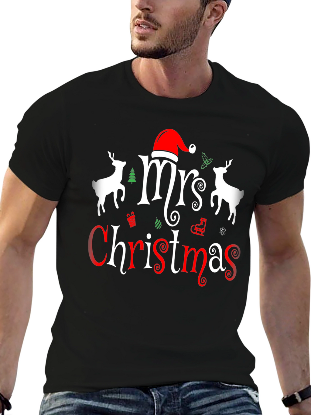 Mrs. Christmas Graphic Tee - Holiday Festive Shirt