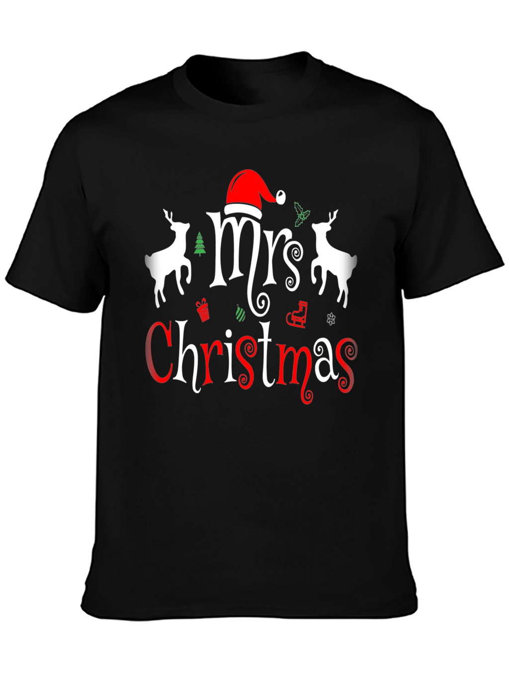 Mrs. Christmas Graphic Tee - Holiday Festive Shirt