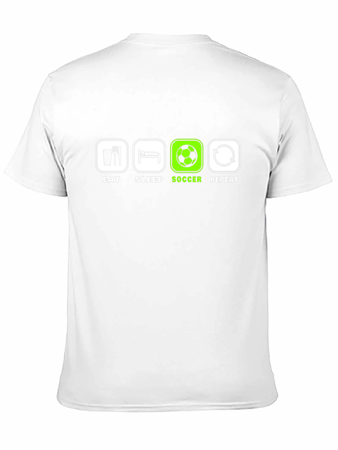 Eat Sleep Soccer Repeat T-Shirt - Black Graphic Tee