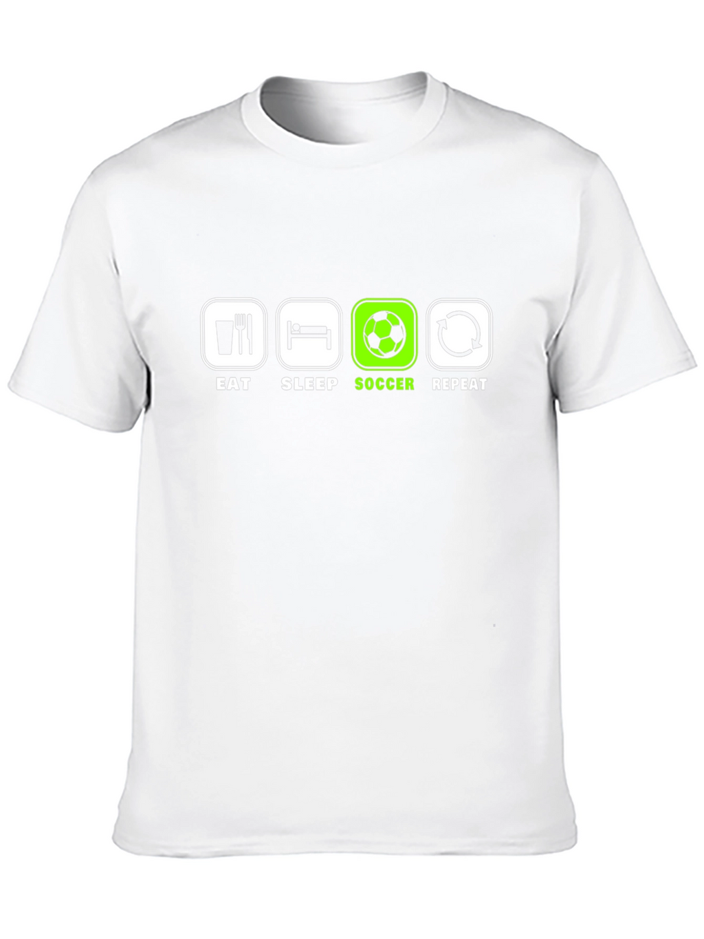 Eat Sleep Soccer Repeat T-Shirt - Black Graphic Tee