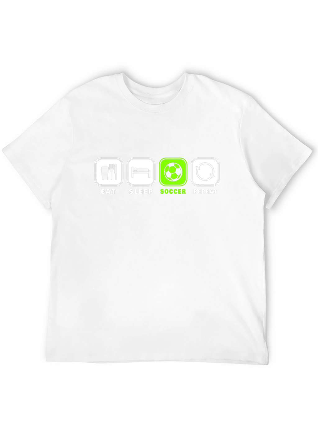 Eat Sleep Soccer Repeat T-Shirt - Black Graphic Tee