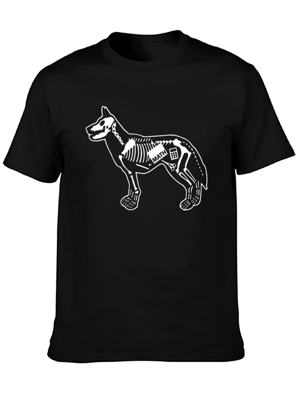 Dog Skeleton Math Graphic T-Shirt