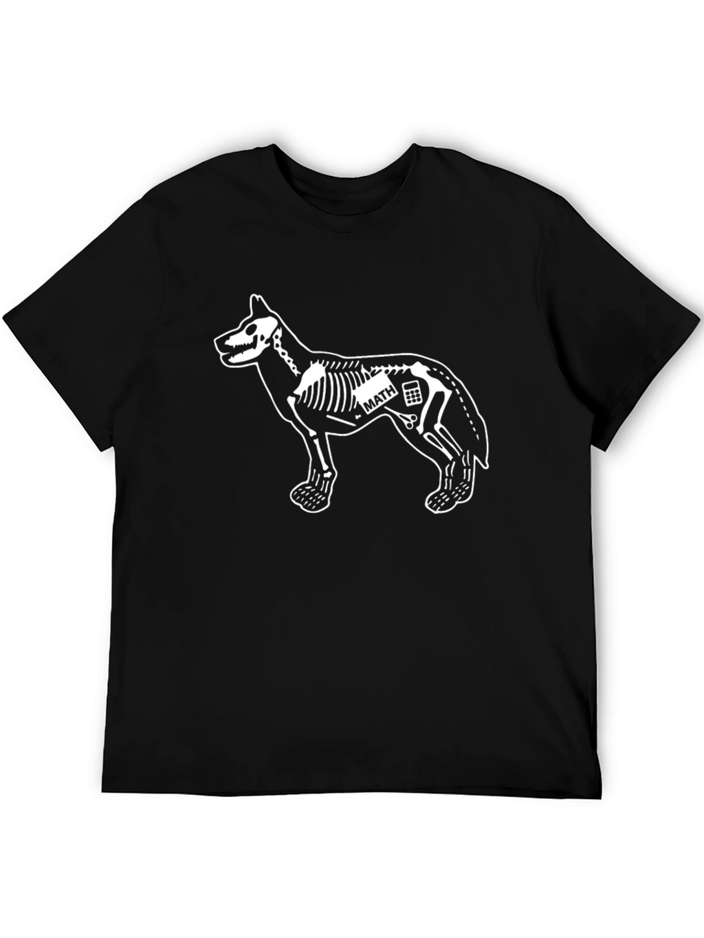 Dog Skeleton Math Graphic T-Shirt