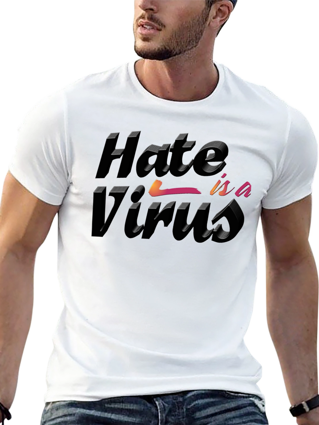 Hate is a Virus Graphic T-Shirt