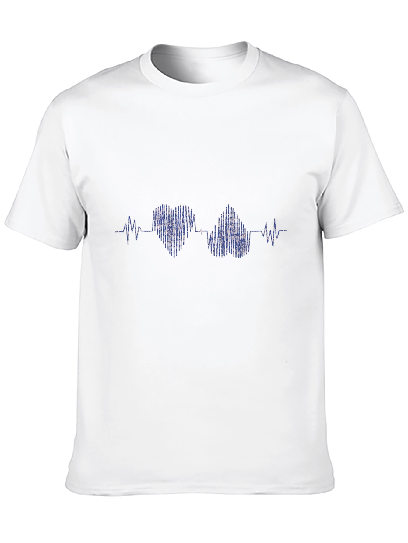 Heartbeat Design Black T-Shirt