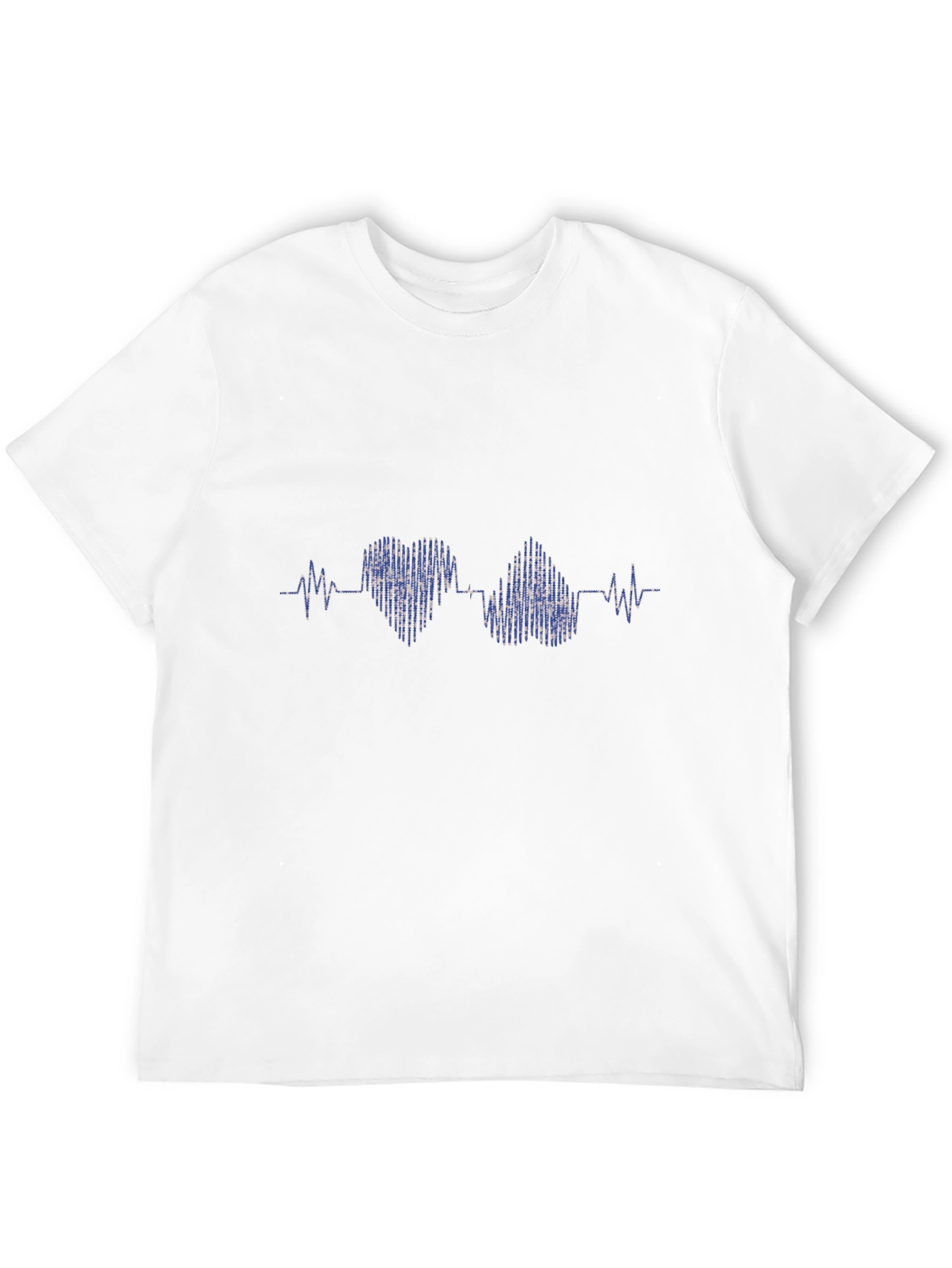 Heartbeat Design Black T-Shirt