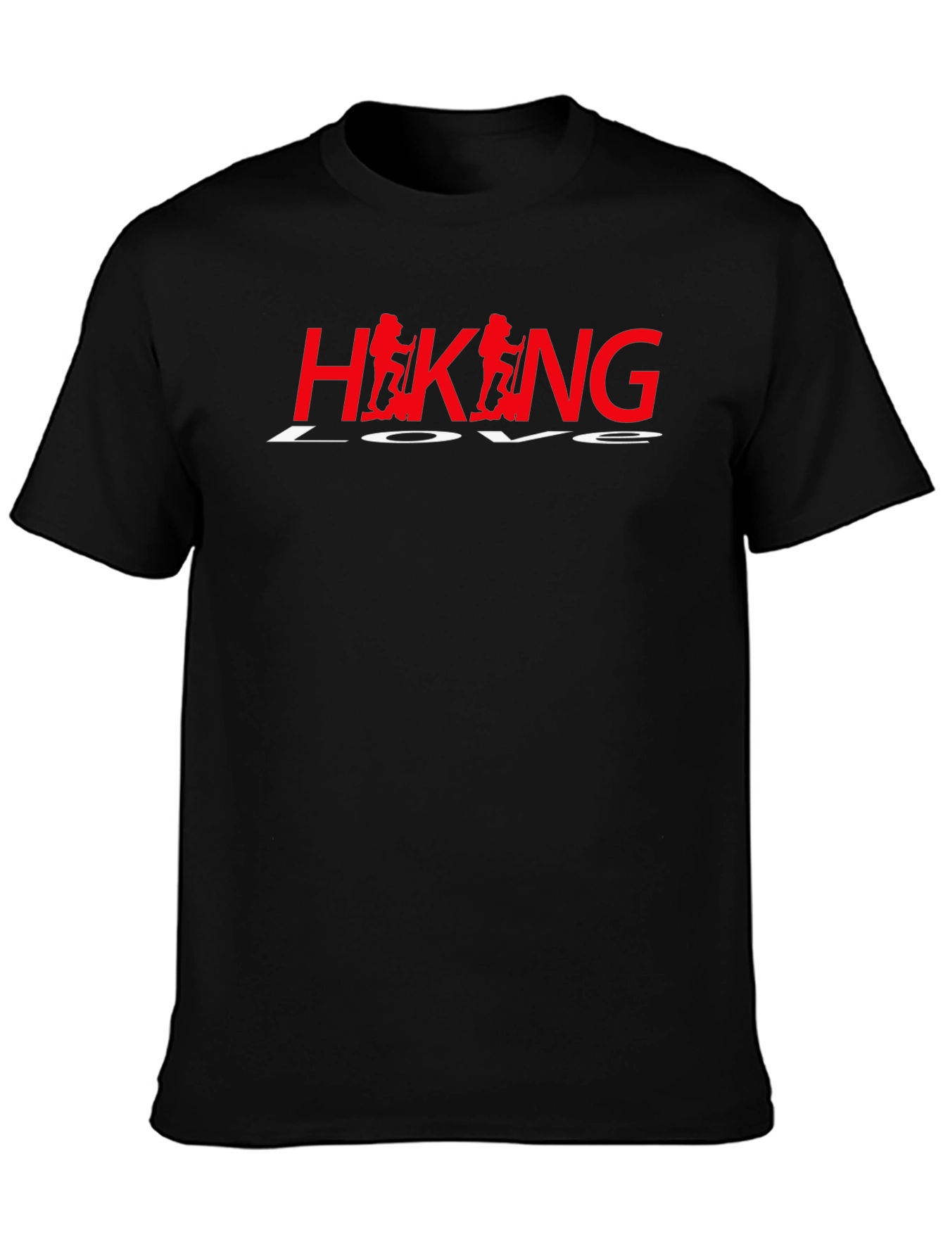 Hiking Love Graphic T-Shirt - Black