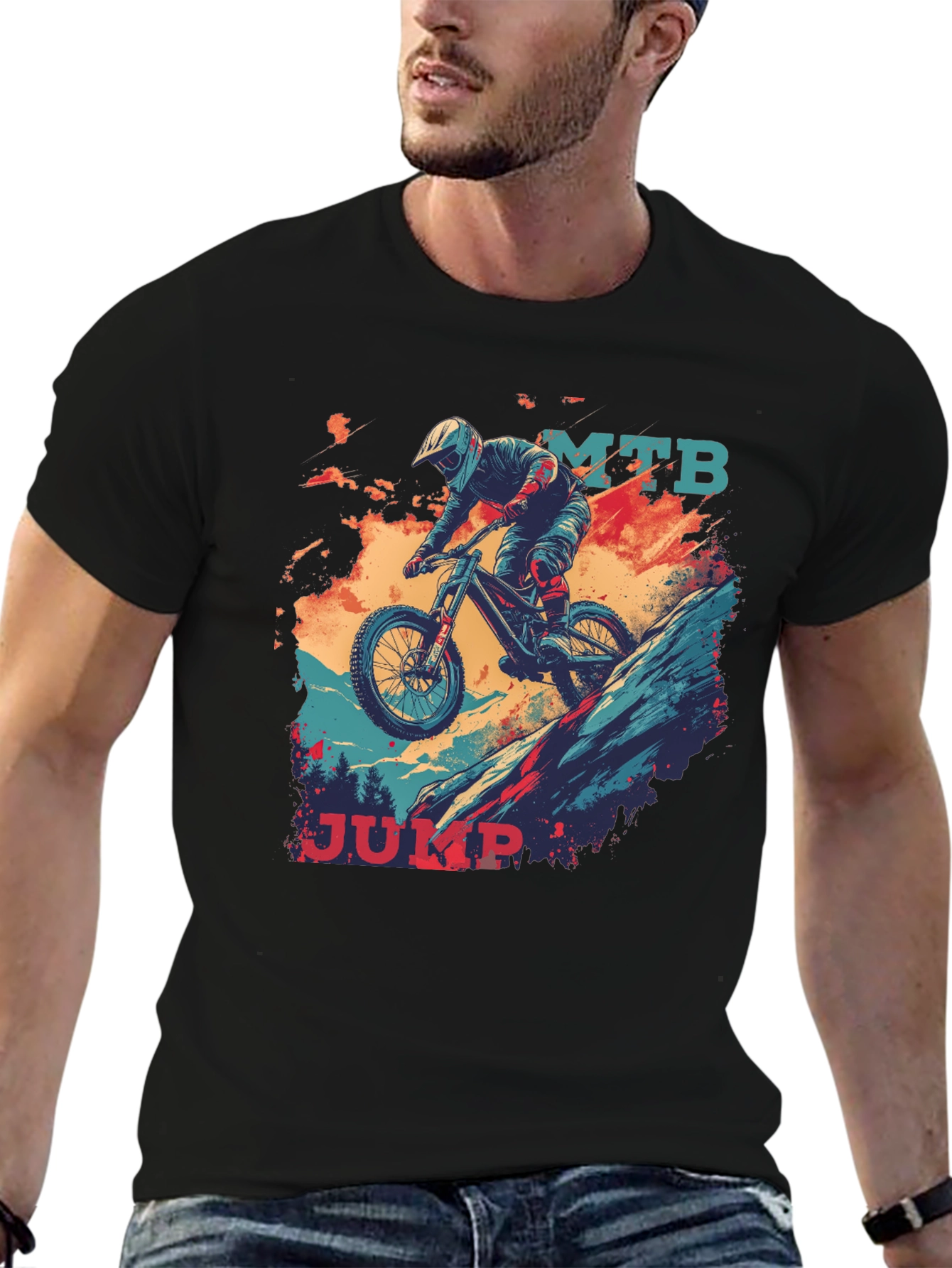 MTB Jump Graphic Tee - Black