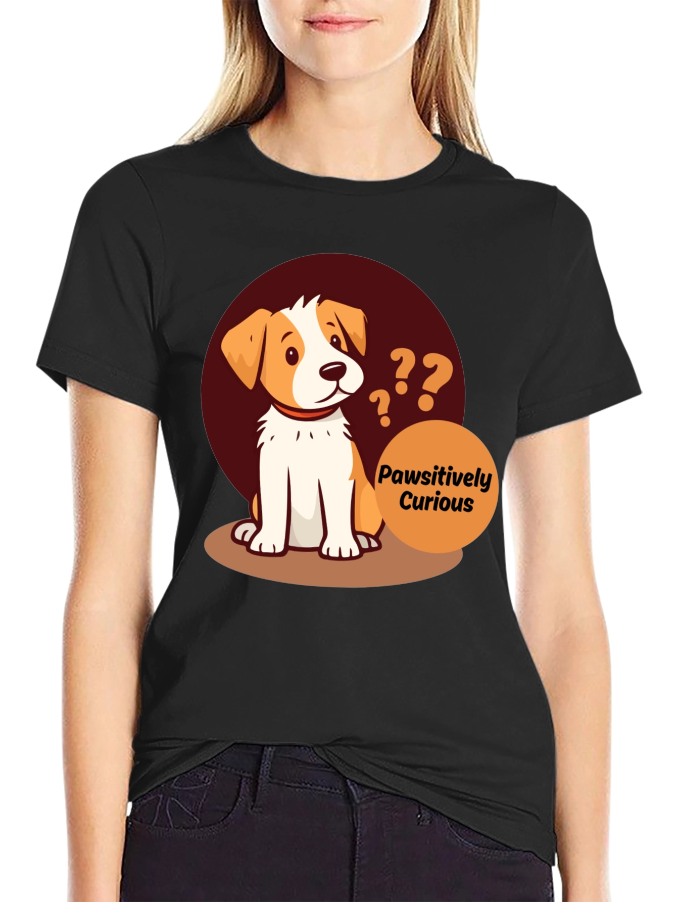 Pawsitively Curious Dog Graphic Tee