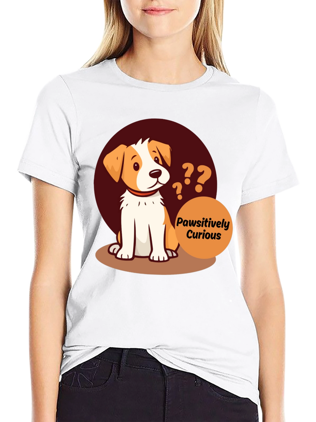 Pawsitively Curious Dog Graphic Tee