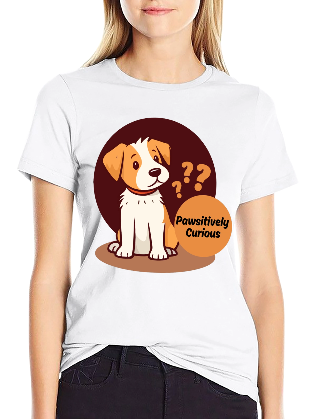 Pawsitively Curious Dog Graphic Tee