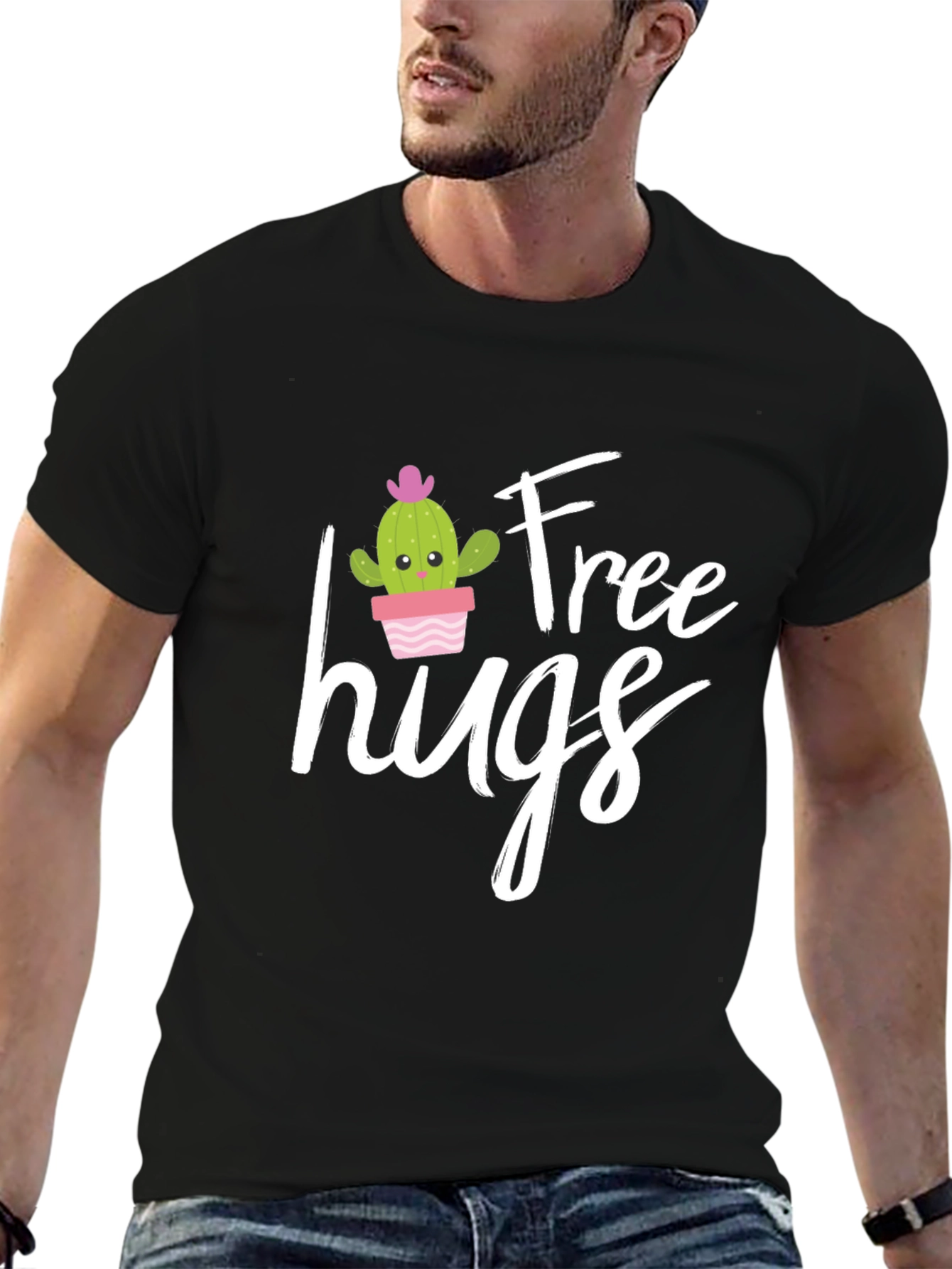 Free Hugs Graphic Tee - Cactus T-Shirt