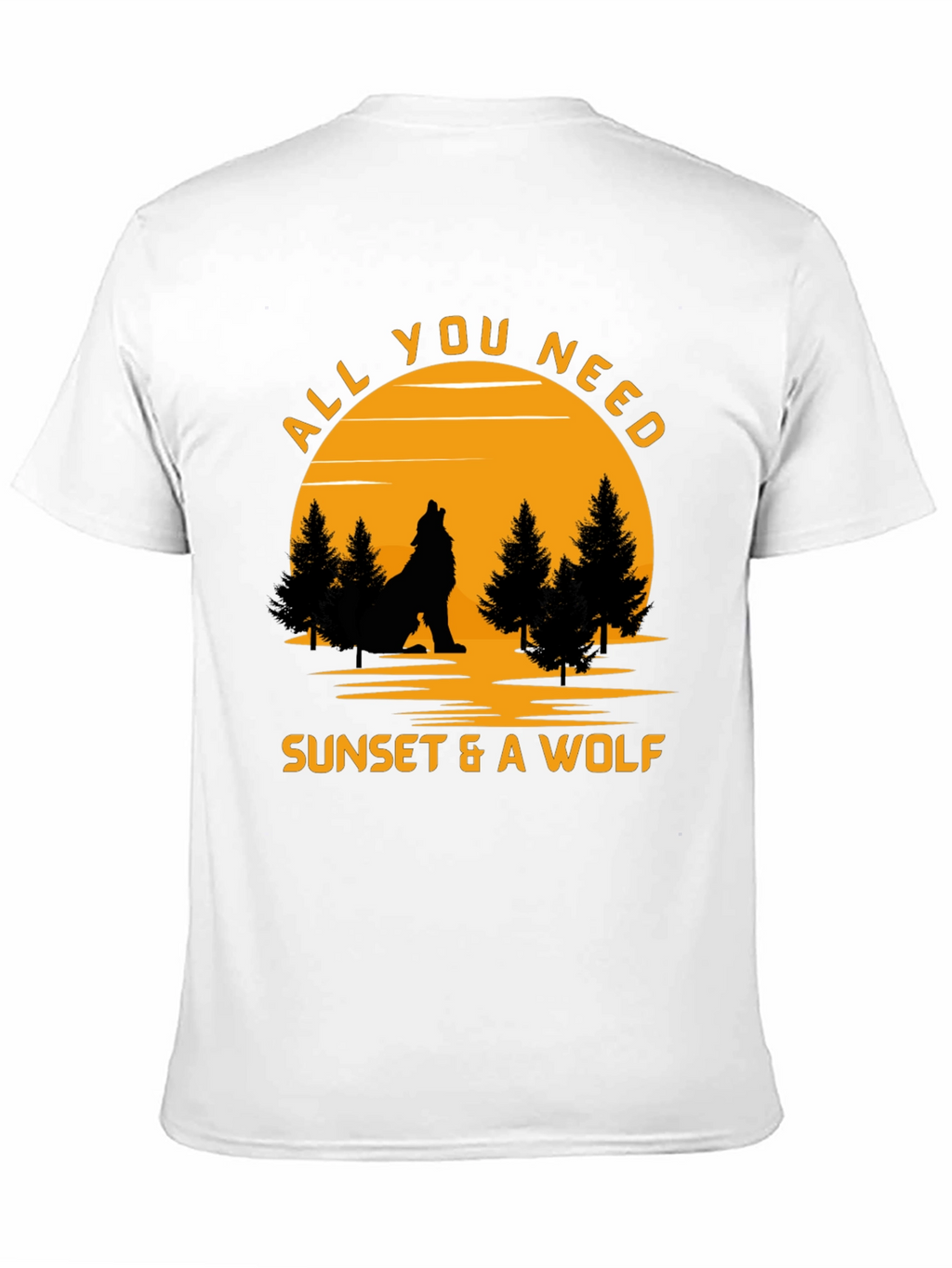 Sunset & Wolf Graphic Tee -  Nature Lover Shirt