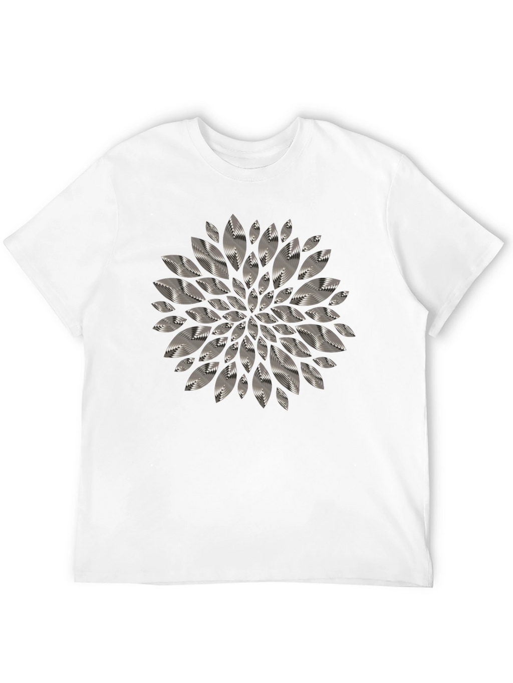 Abstract Floral Graphic Tee - Mens Black T-Shirt