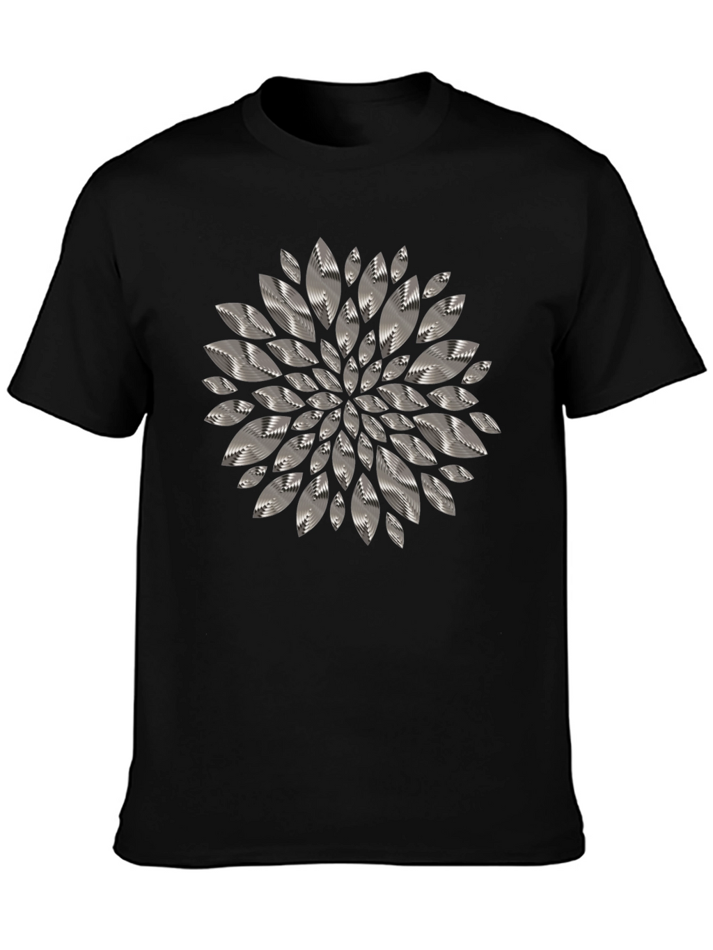 Abstract Floral Graphic Tee - Mens Black T-Shirt