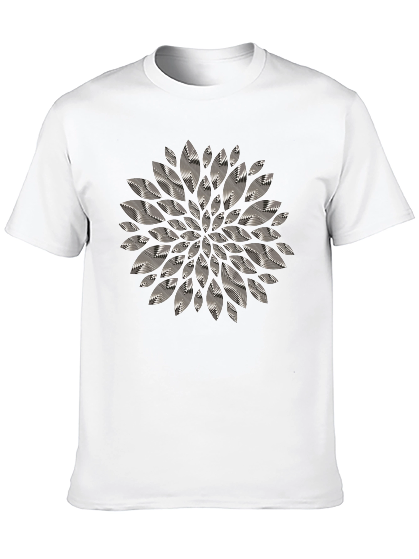 Abstract Floral Graphic Tee - Mens Black T-Shirt