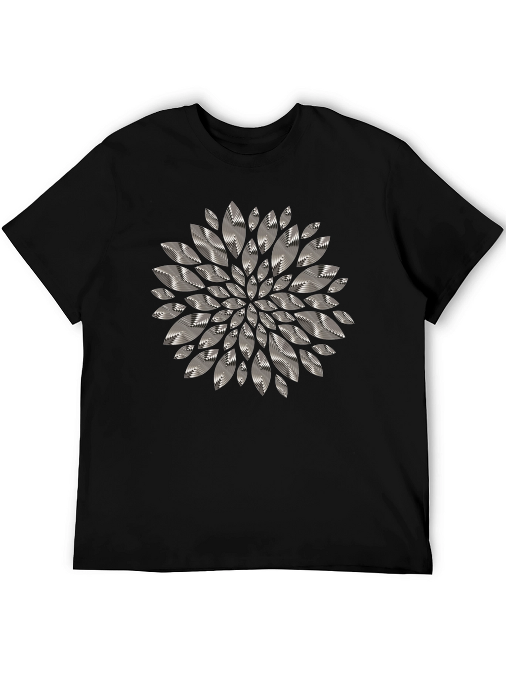 Abstract Floral Graphic Tee - Mens Black T-Shirt