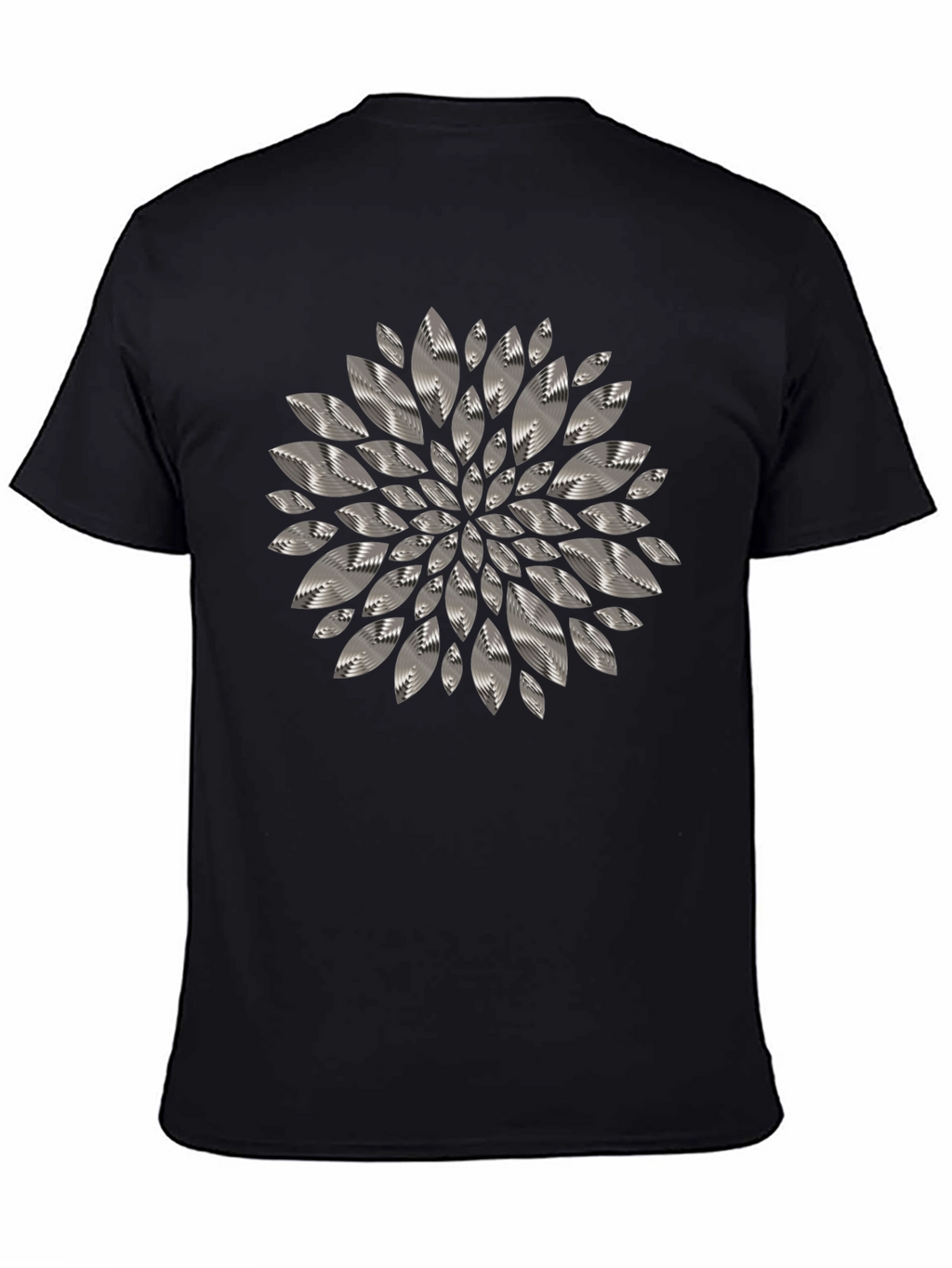 Abstract Floral Graphic Tee - Mens Black T-Shirt