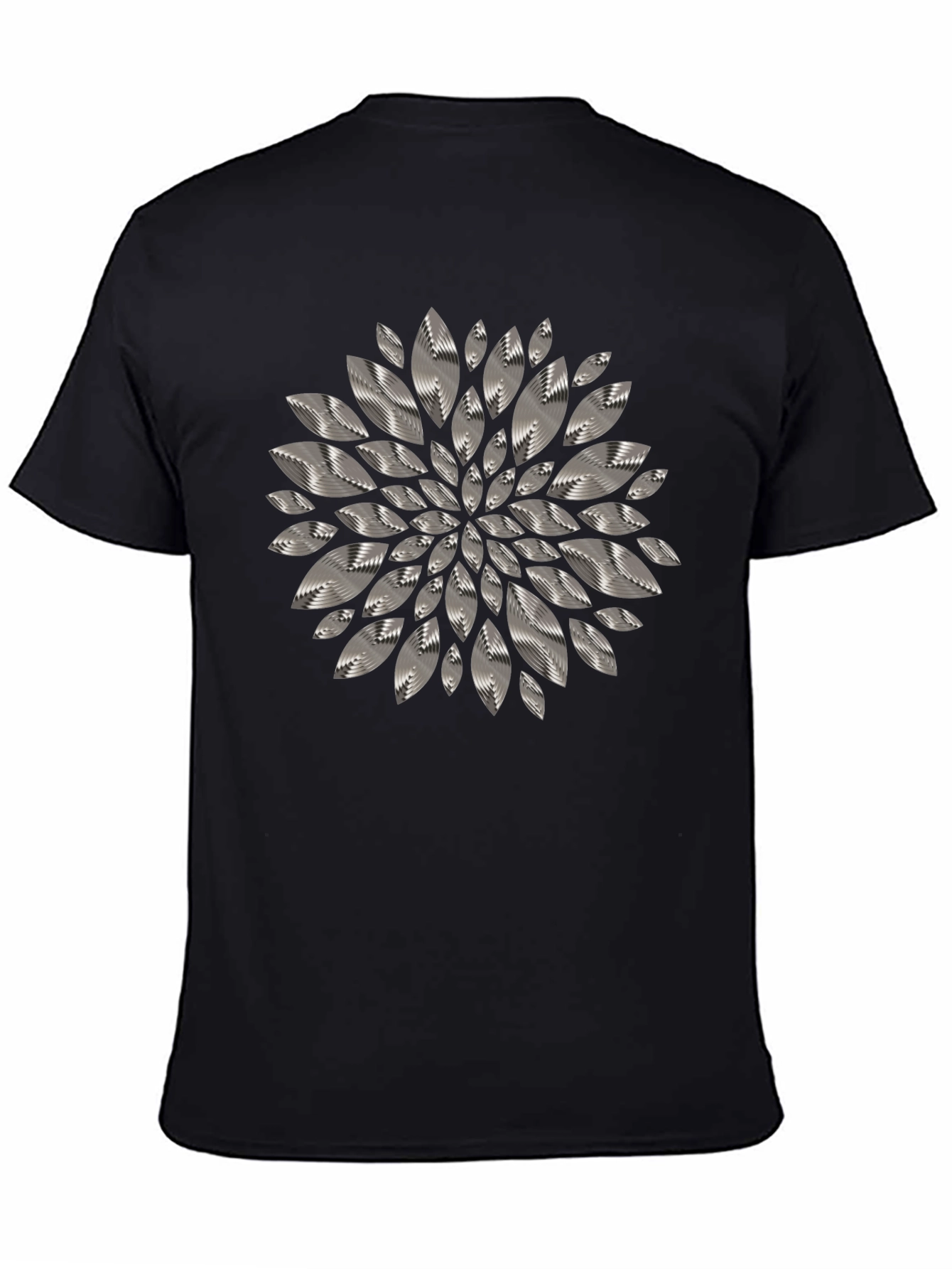 Abstract Floral Graphic Tee - Mens Black T-Shirt