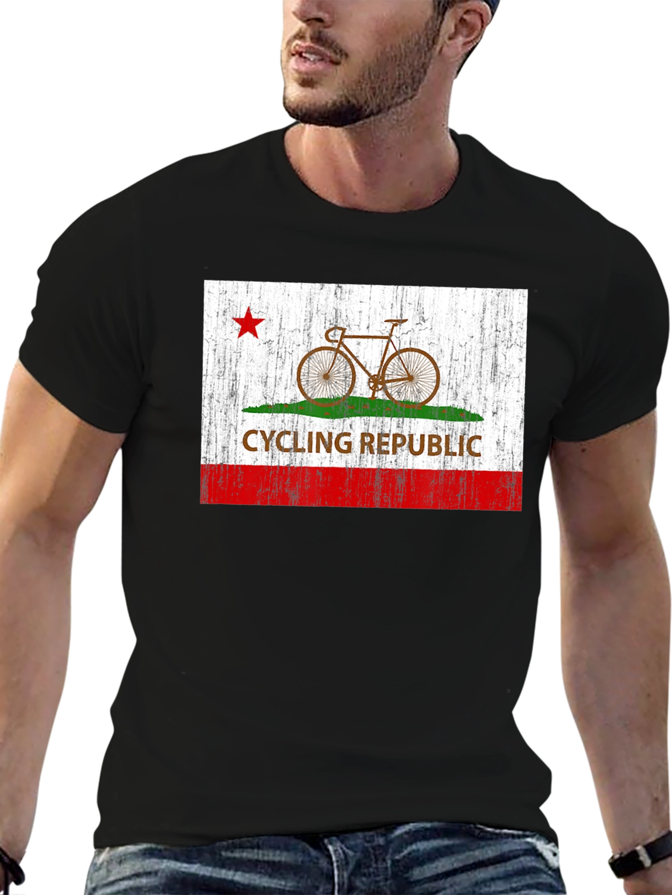 Cycling Republic Graphic Tee - Black Cotton T-Shirt