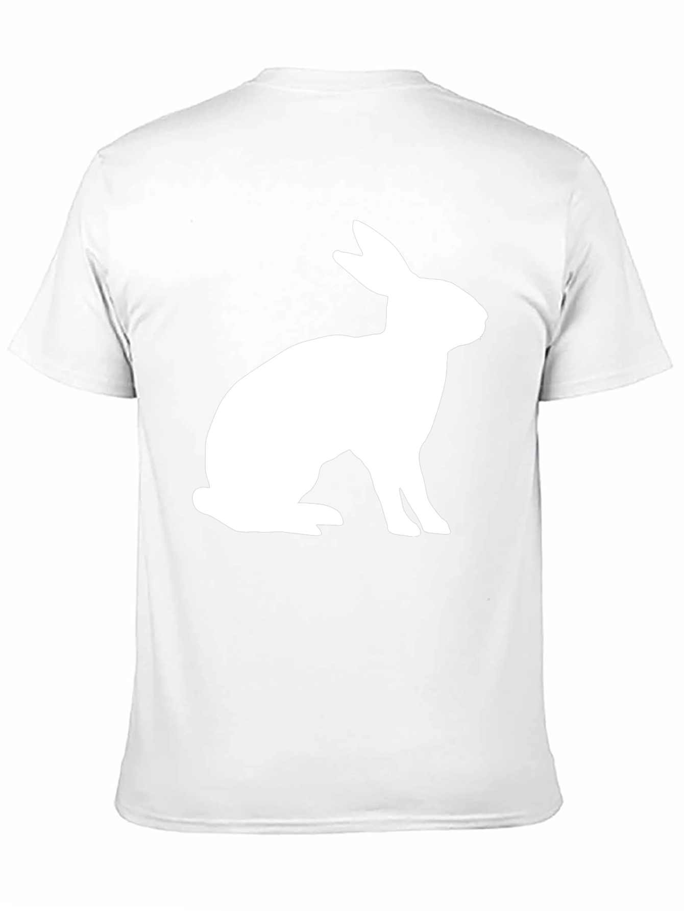 Rabbit Graphic Tee - Black Cotton Blend Casual Shirt