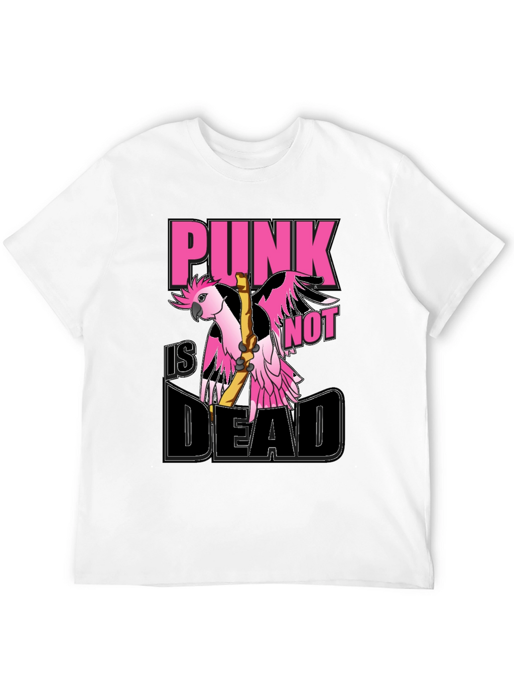 Punk is Not Dead Parrot Graphic T-Shirt