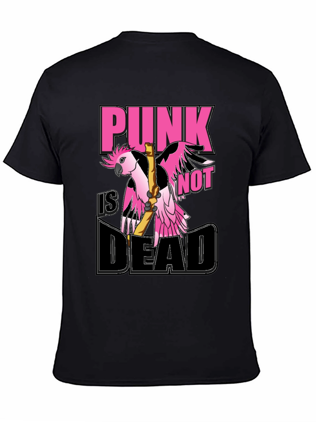 Punk is Not Dead Parrot Graphic T-Shirt