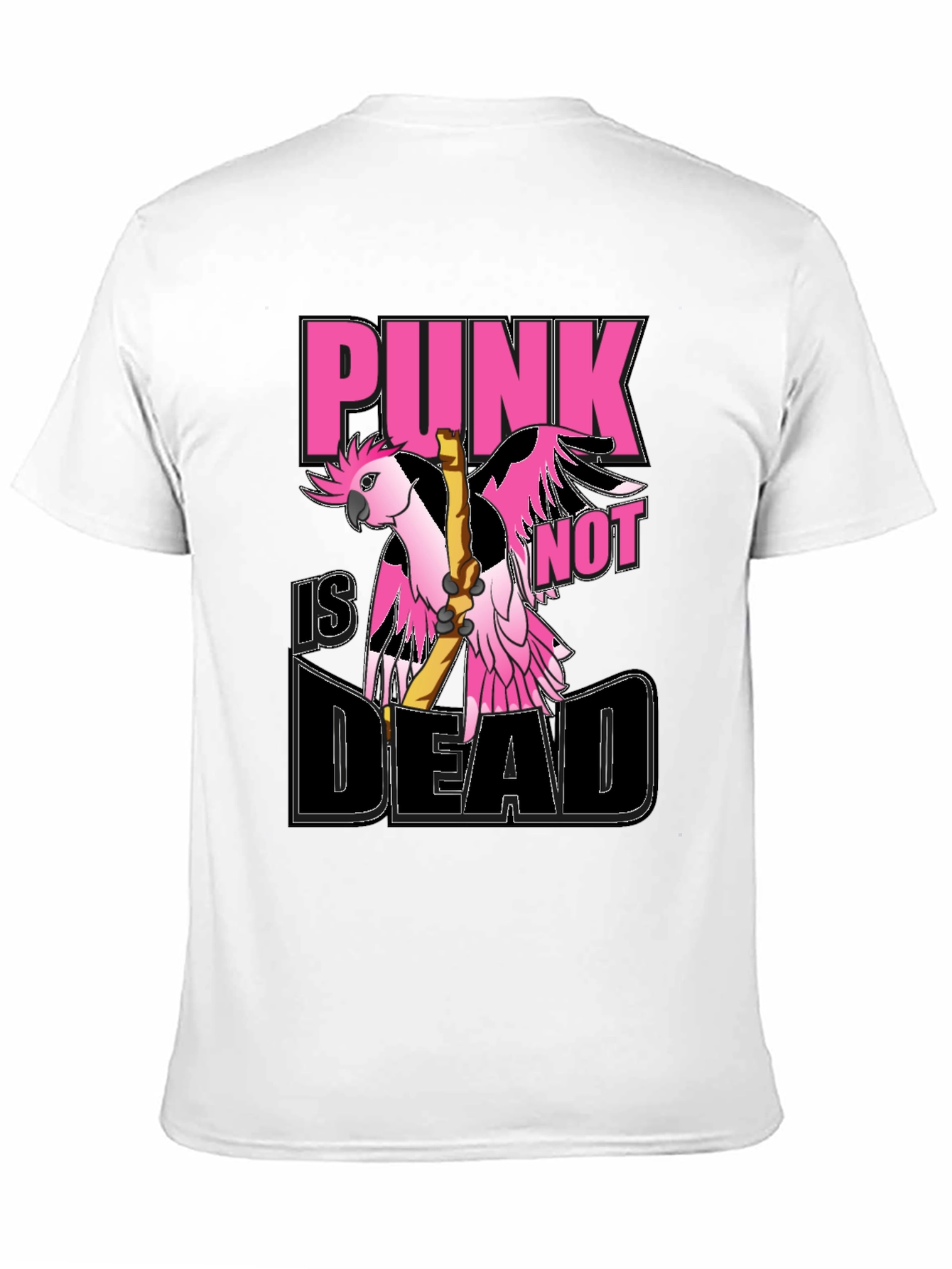 Punk is Not Dead Parrot Graphic T-Shirt