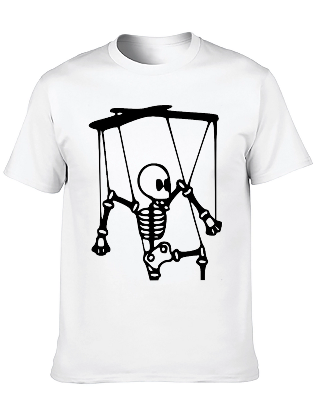 Skeleton Puppet Graphic Tee - Unique Halloween Shirt