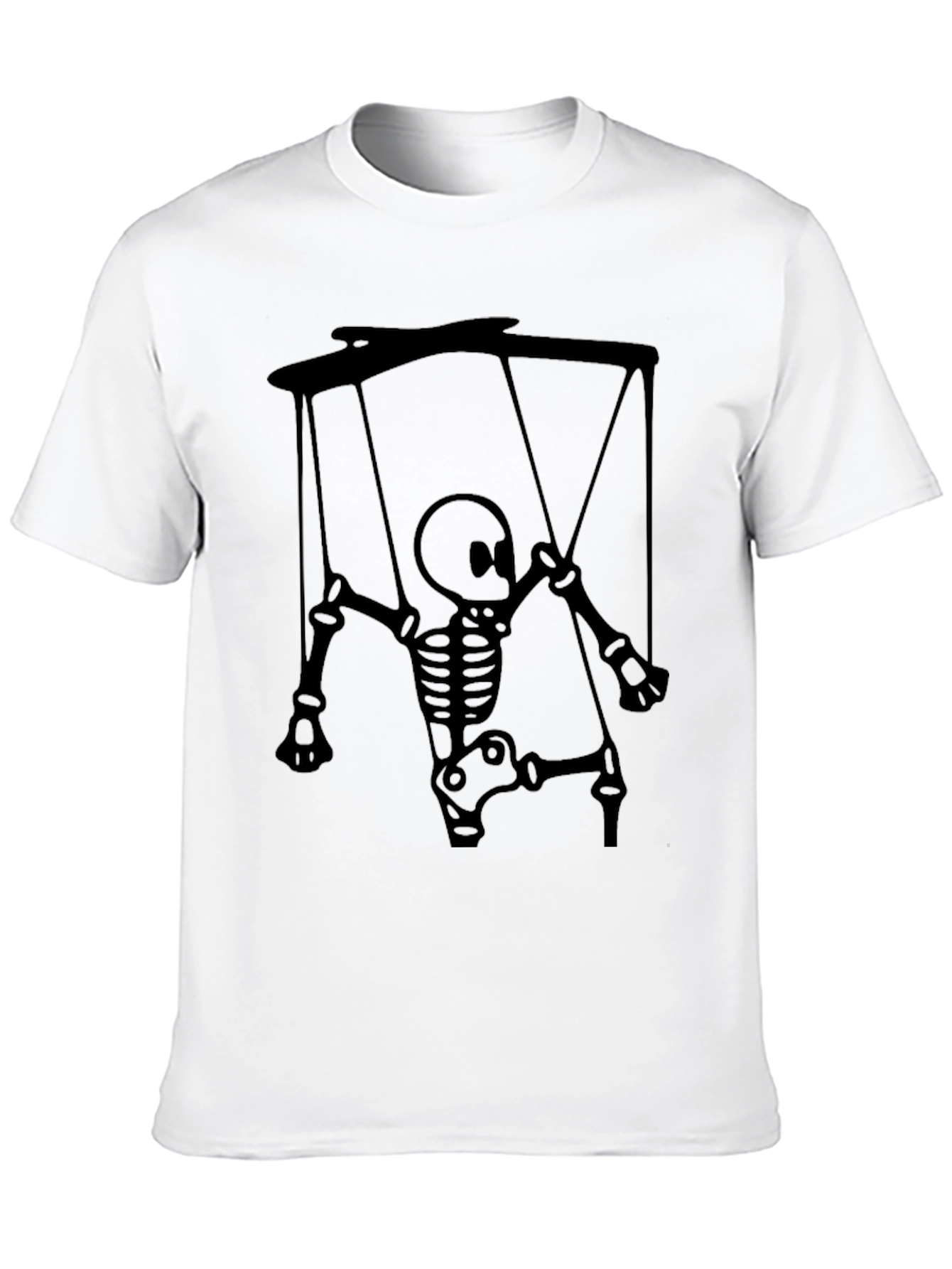Skeleton Puppet Graphic Tee - Unique Halloween Shirt