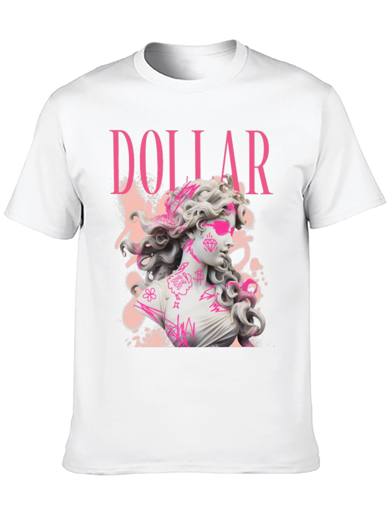 Dollar Statue Graphic Tee - Stylish Black T-Shirt
