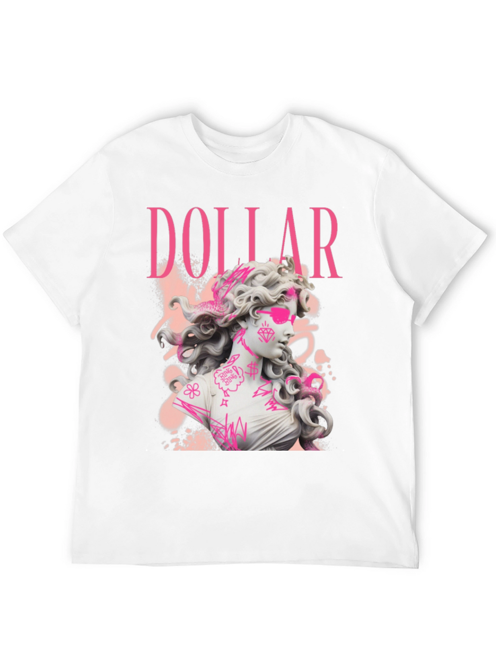 Dollar Statue Graphic Tee - Stylish Black T-Shirt