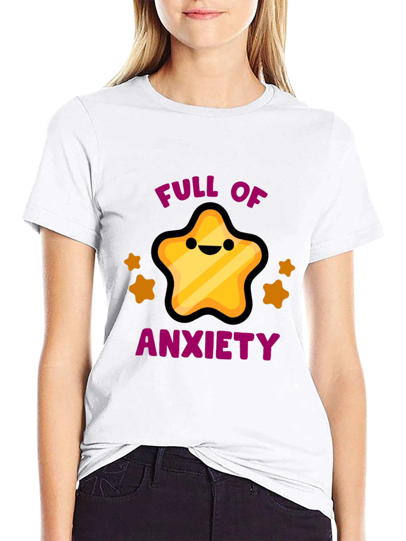 Anxiety Star Black Graphic Tee