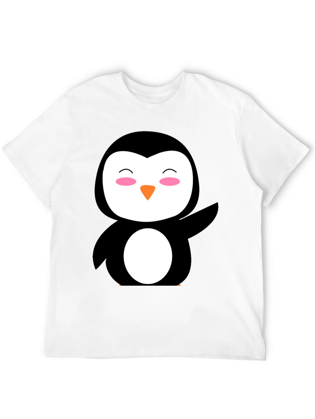 Cute Penguin Graphic Black T-Shirt