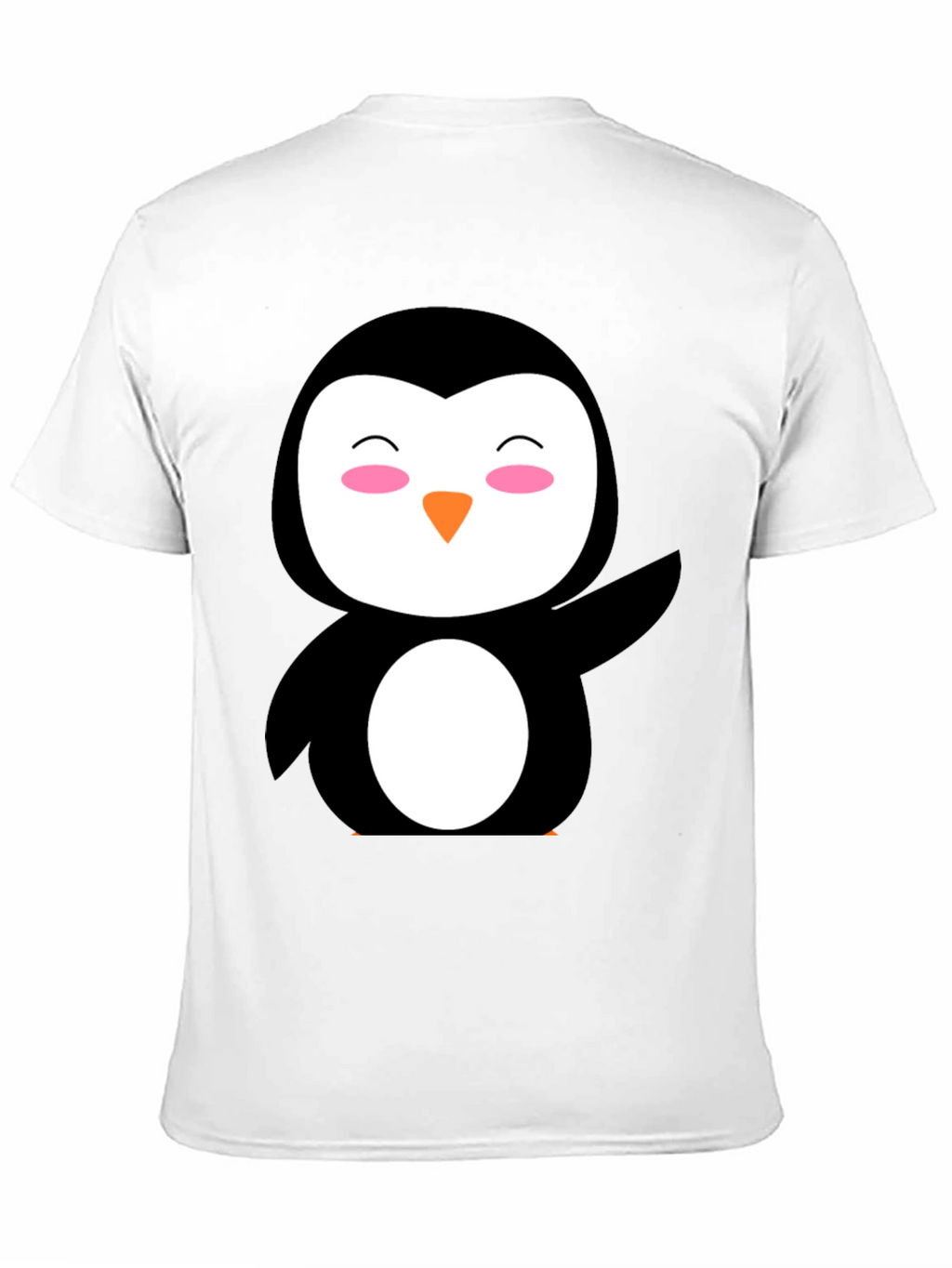 Cute Penguin Graphic Black T-Shirt