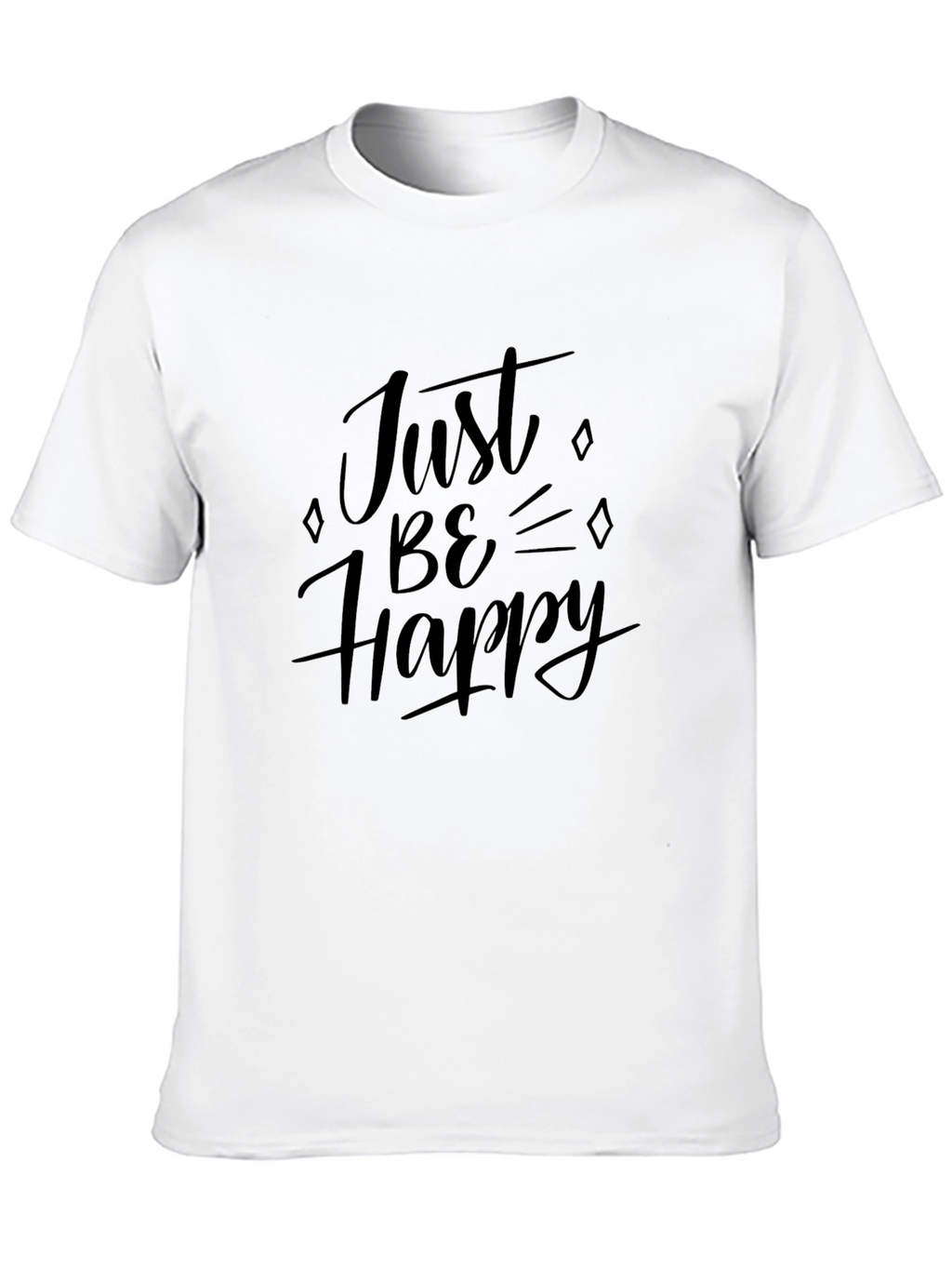 Just Be Happy Graphic T-Shirt - Black