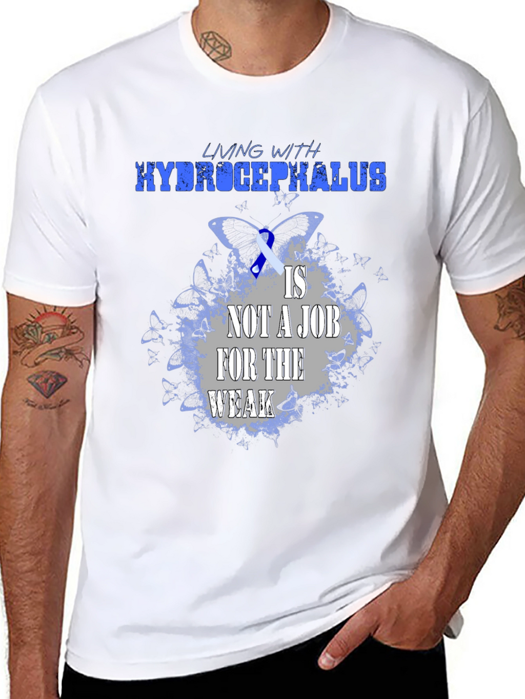 Hydrocephalus Awareness T-Shirt: Living with Strength