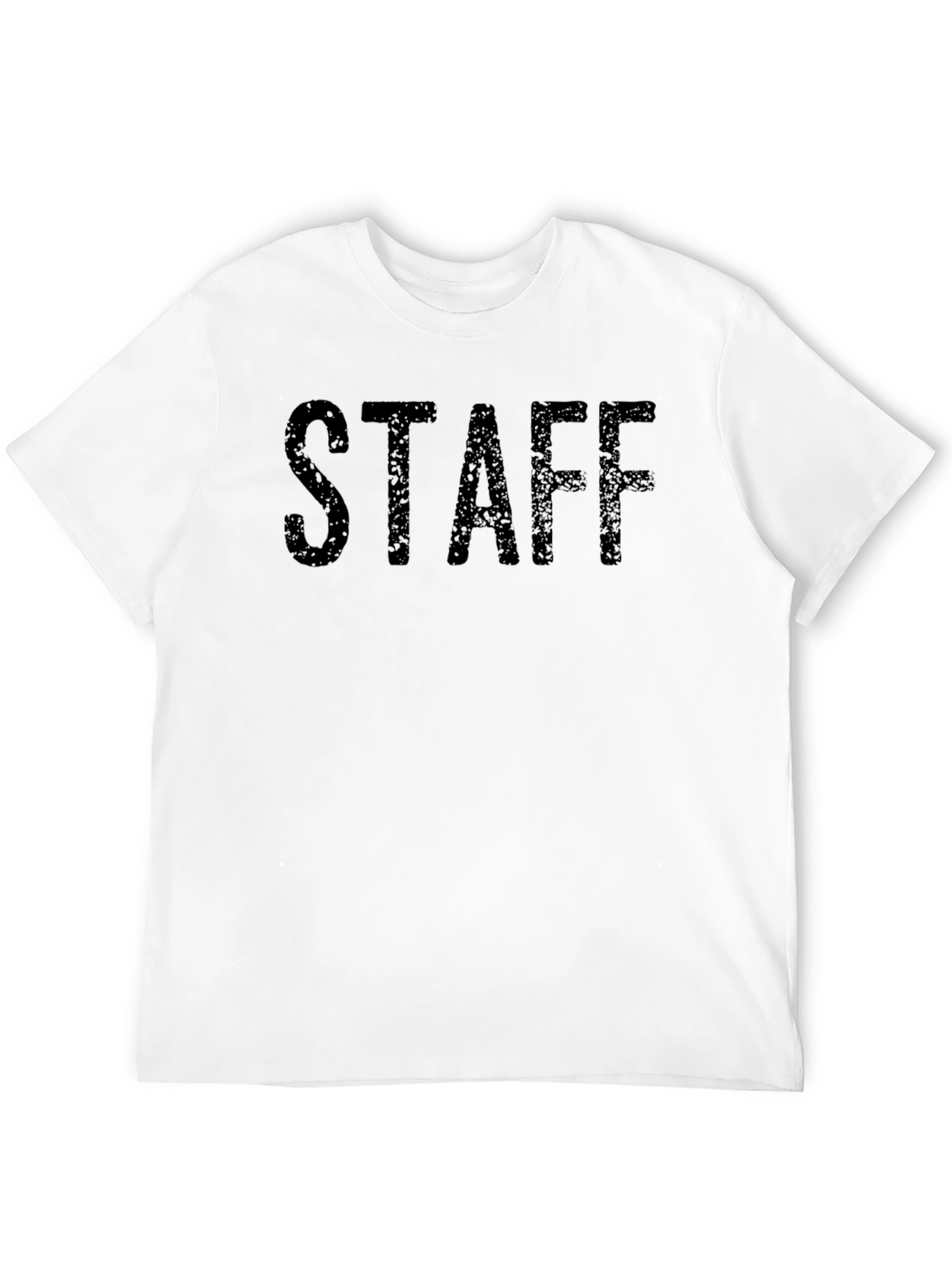 Black Staff Graphic Crew Neck T-Shirt
