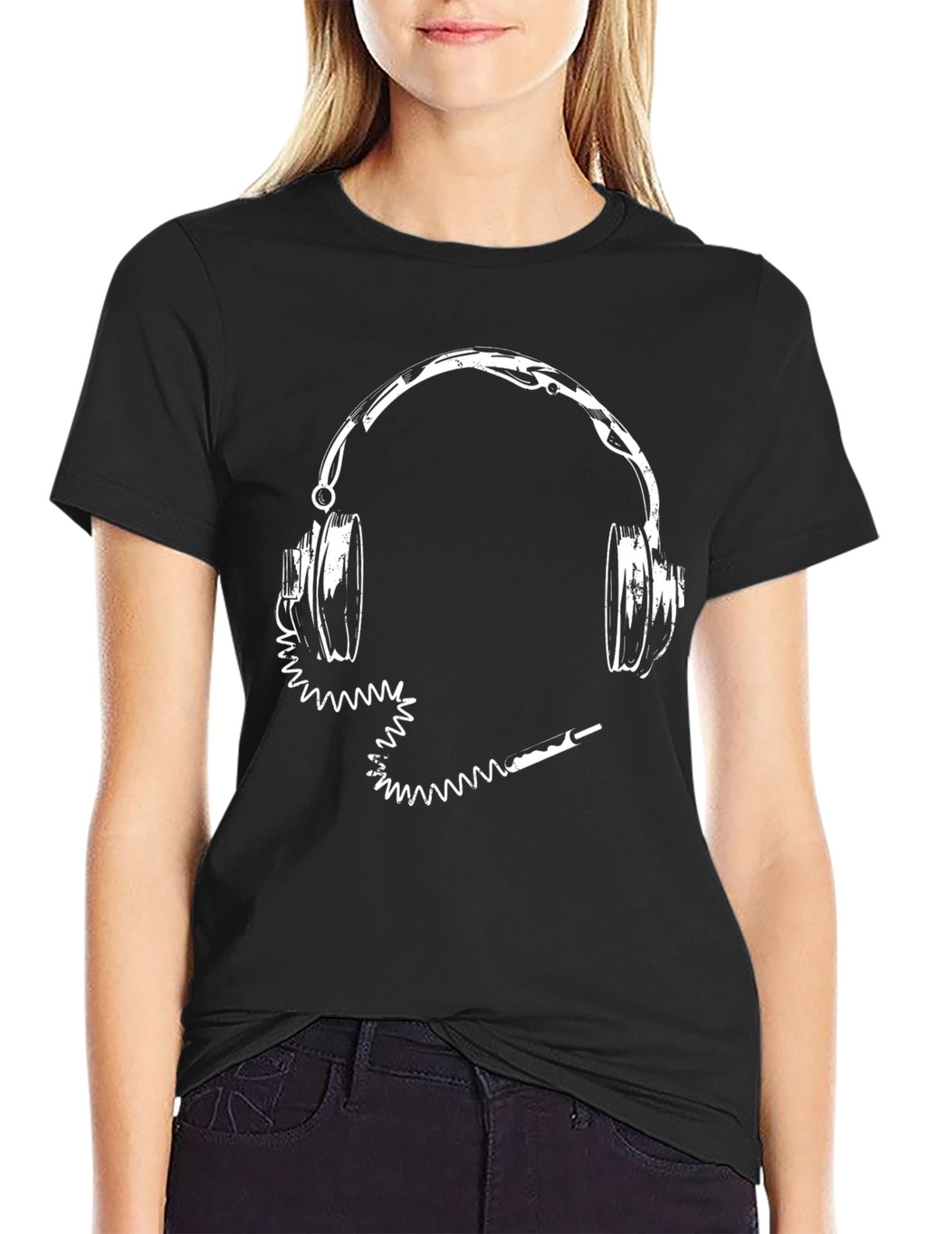 Headphones Graphic Tee - Music Lovers Shirt