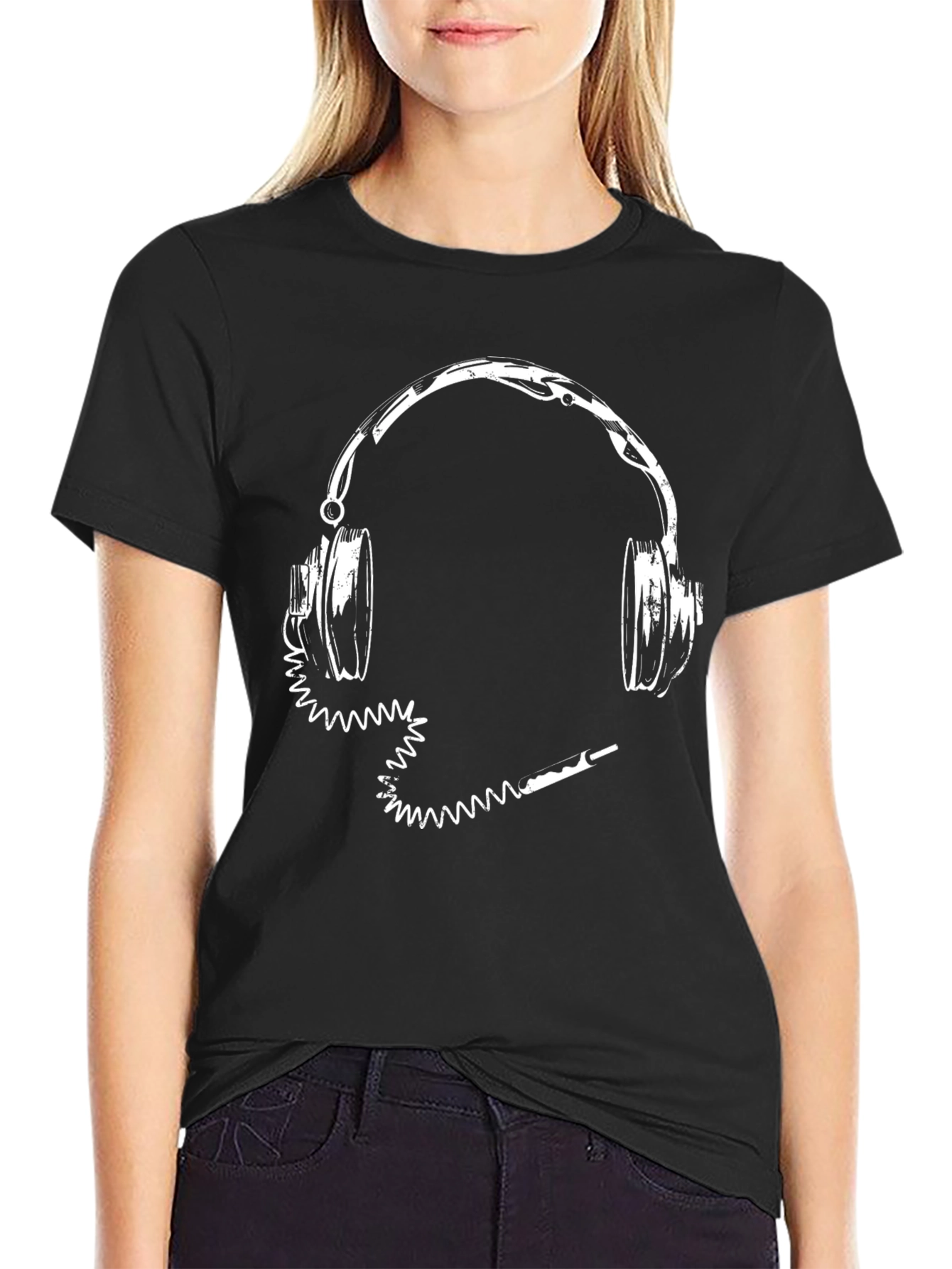 Headphones Graphic Tee - Music Lovers Shirt