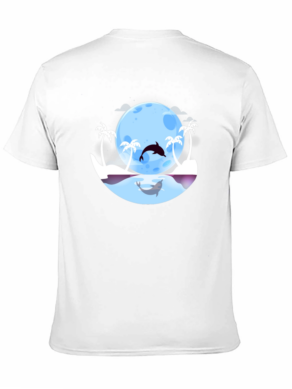 Dolphin Moon T-Shirt: Tropical Ocean Graphic Tee
