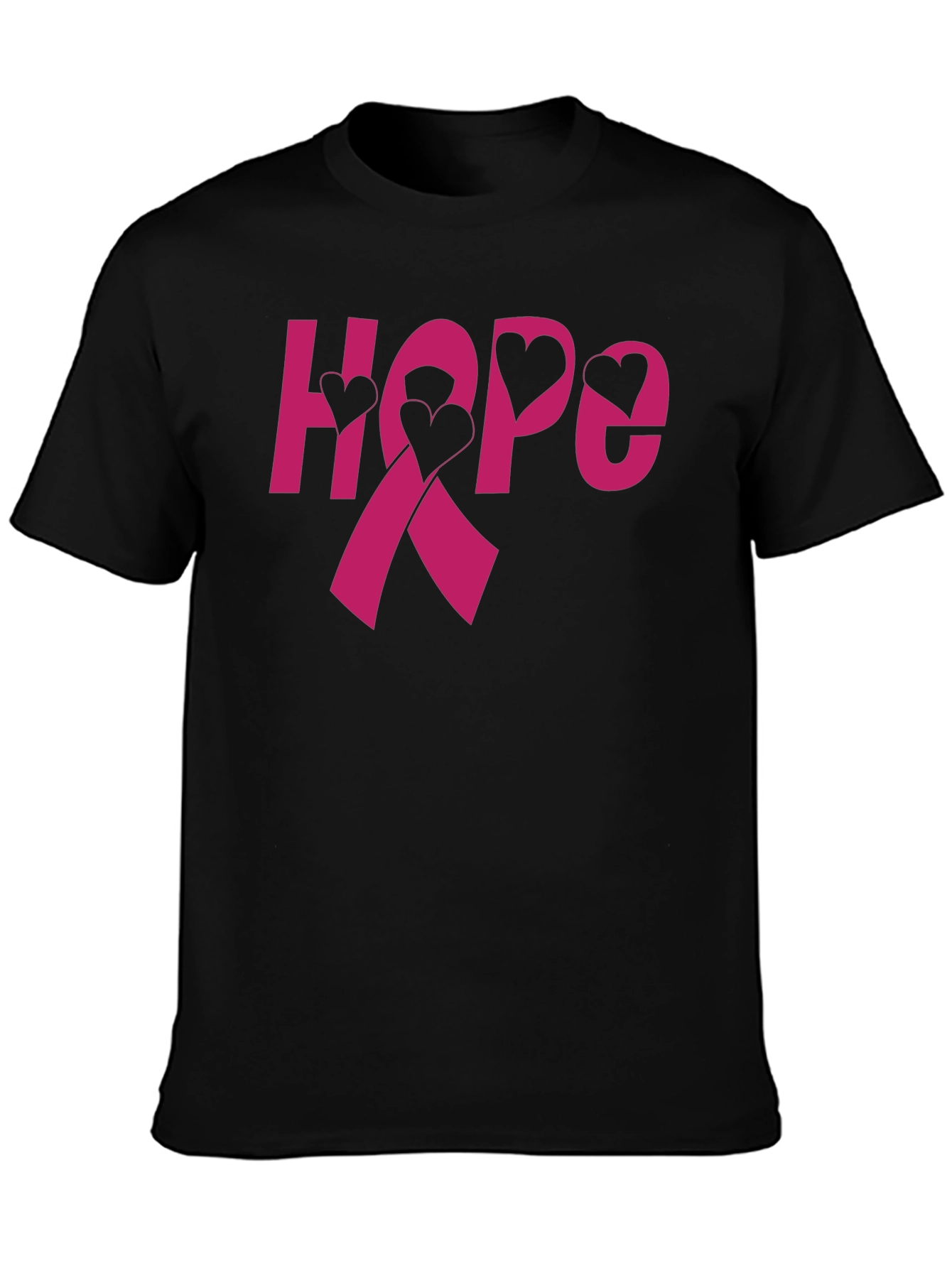 Hope Ribbon Heart T-Shirt - Breast Cancer Awareness