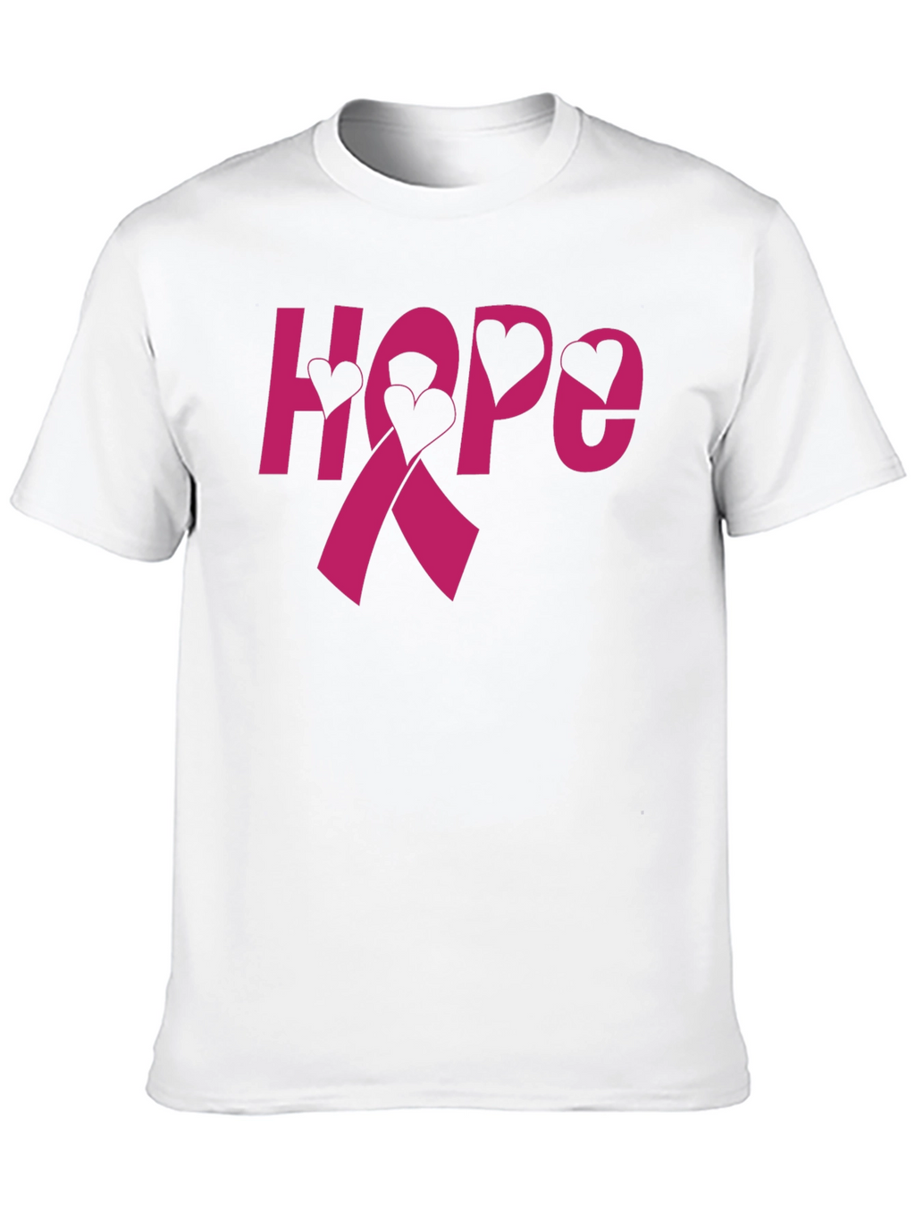 Hope Ribbon Heart T-Shirt - Breast Cancer Awareness