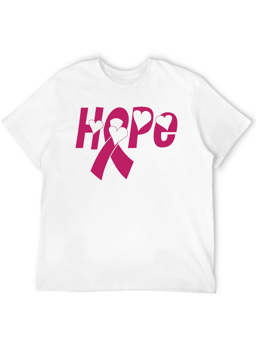 Hope Ribbon Heart T-Shirt - Breast Cancer Awareness