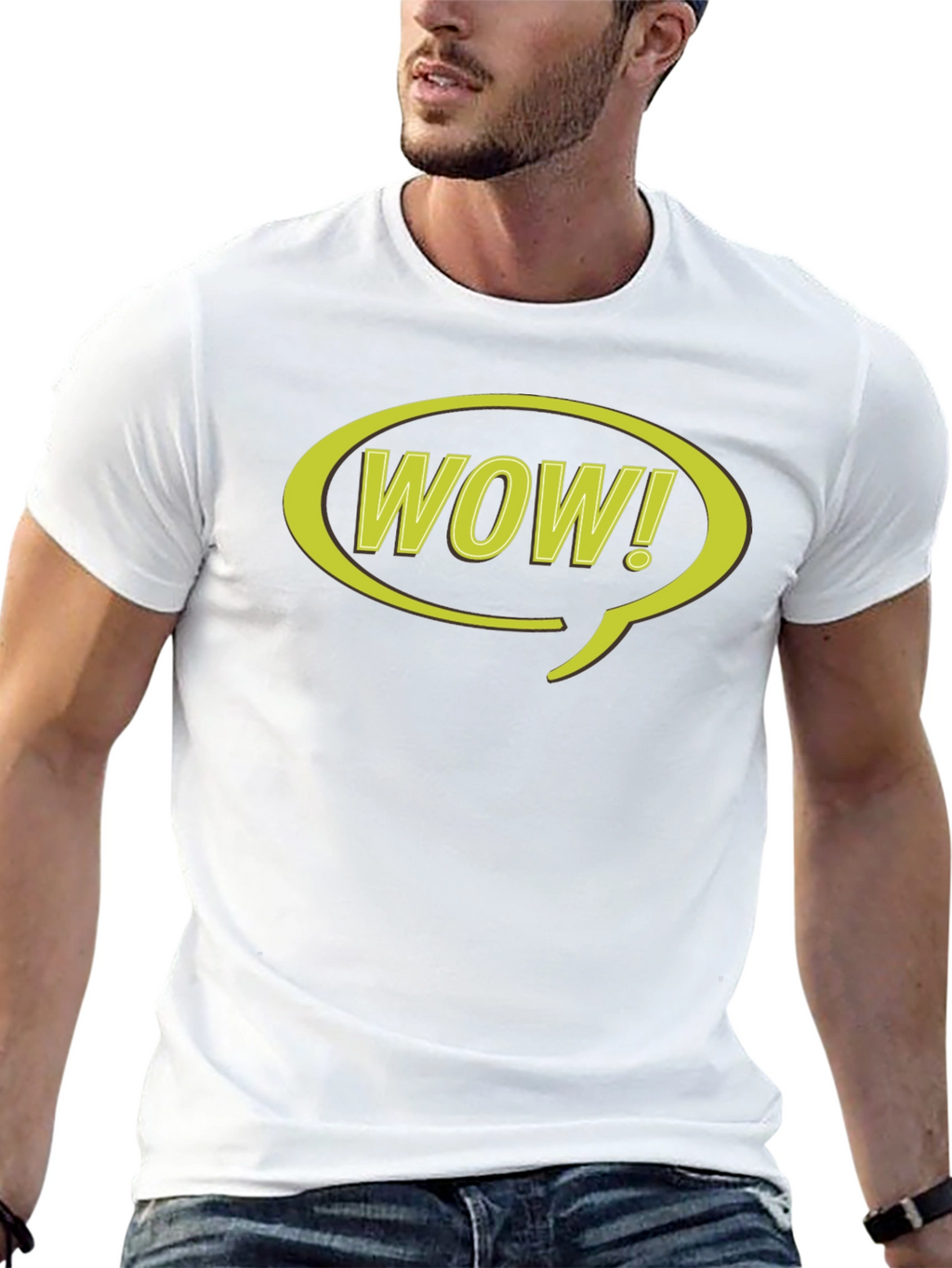 WOW! Graphic T-Shirt - Soft Black Tee
