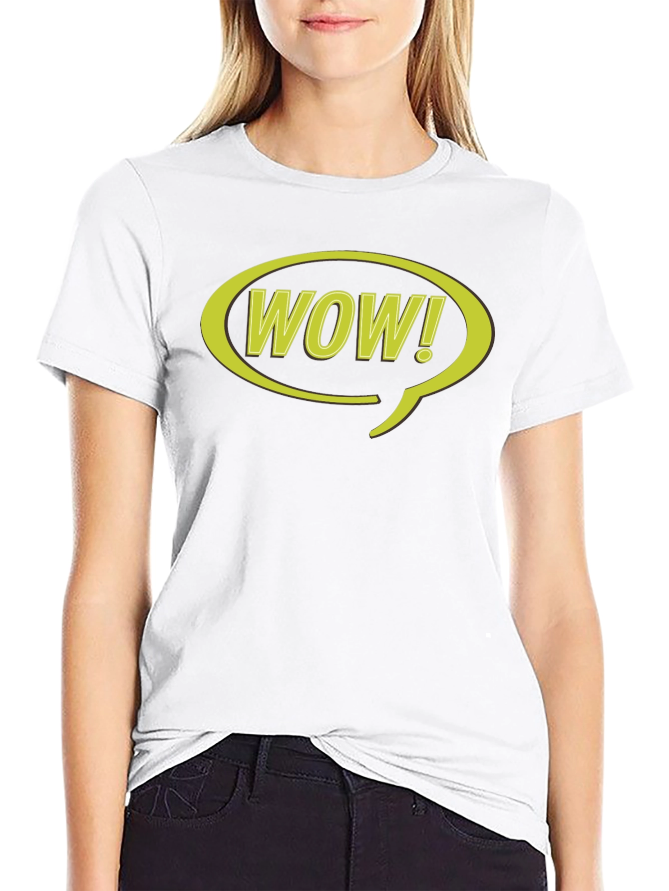 WOW! Graphic T-Shirt - Soft Black Tee