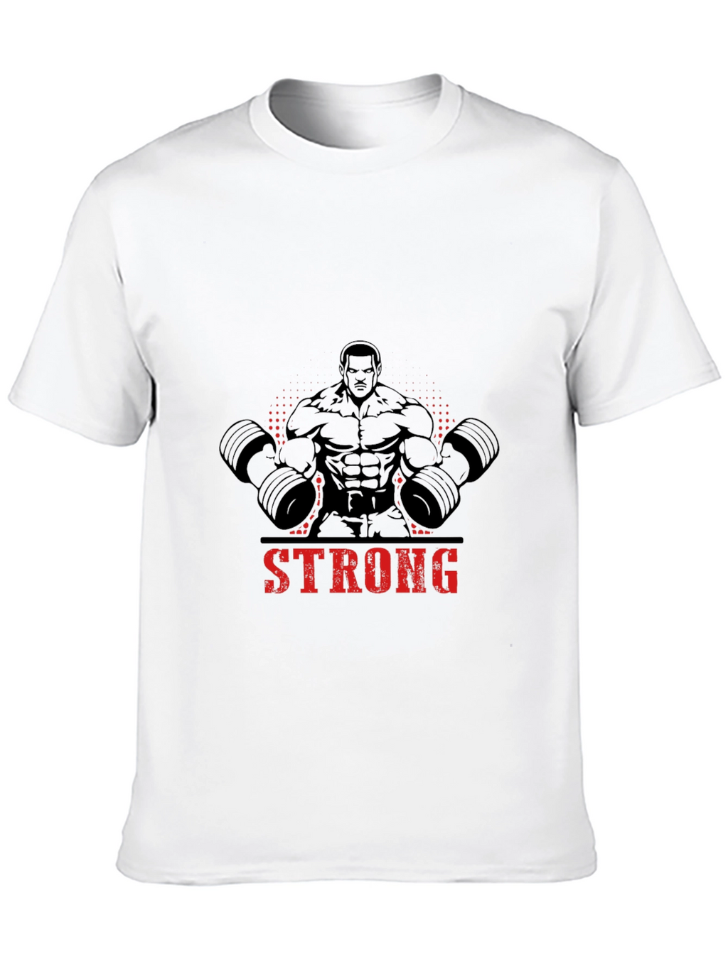 Strong Man Graphic Print Black T-Shirt