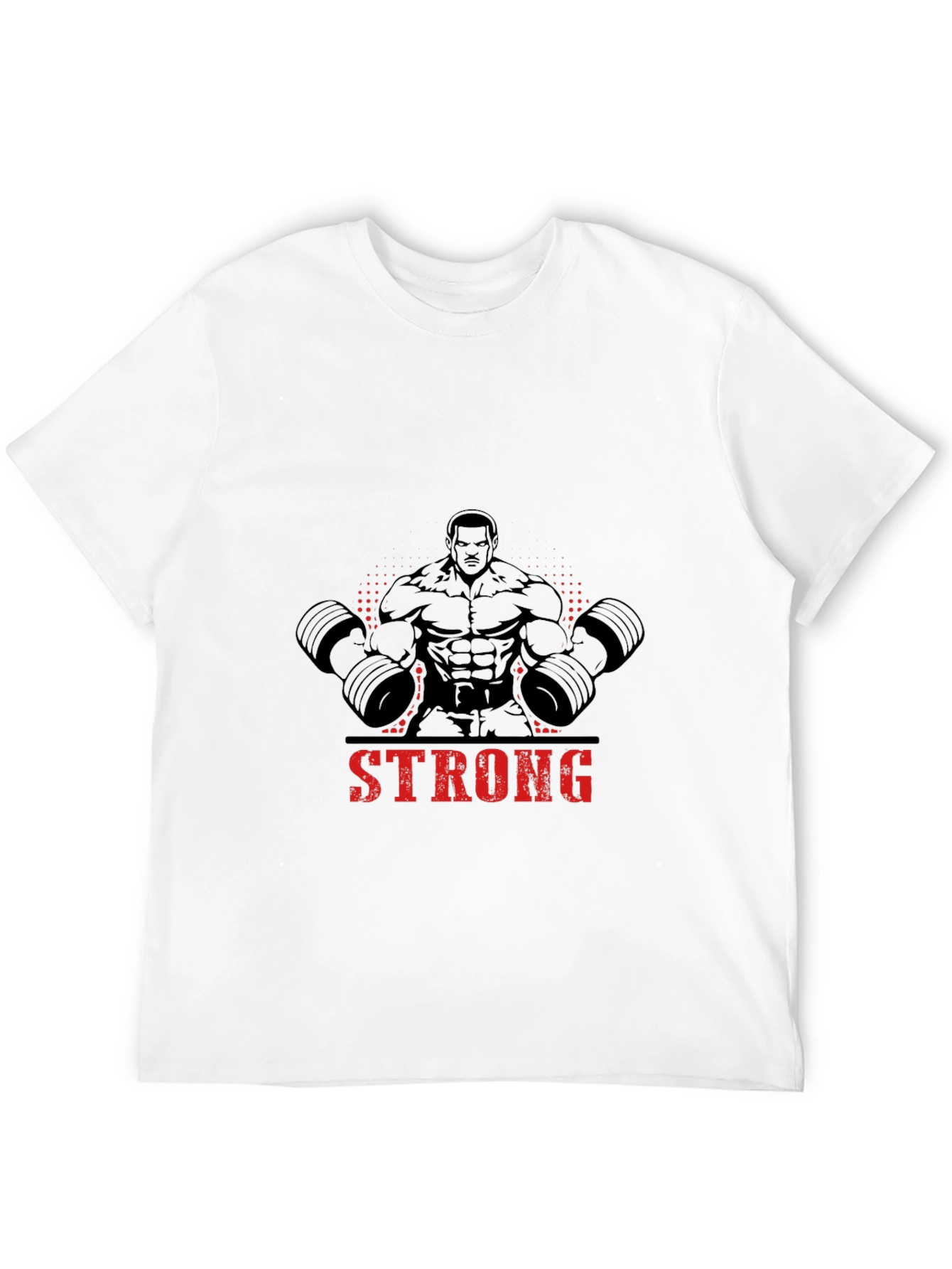 Strong Man Graphic Print Black T-Shirt