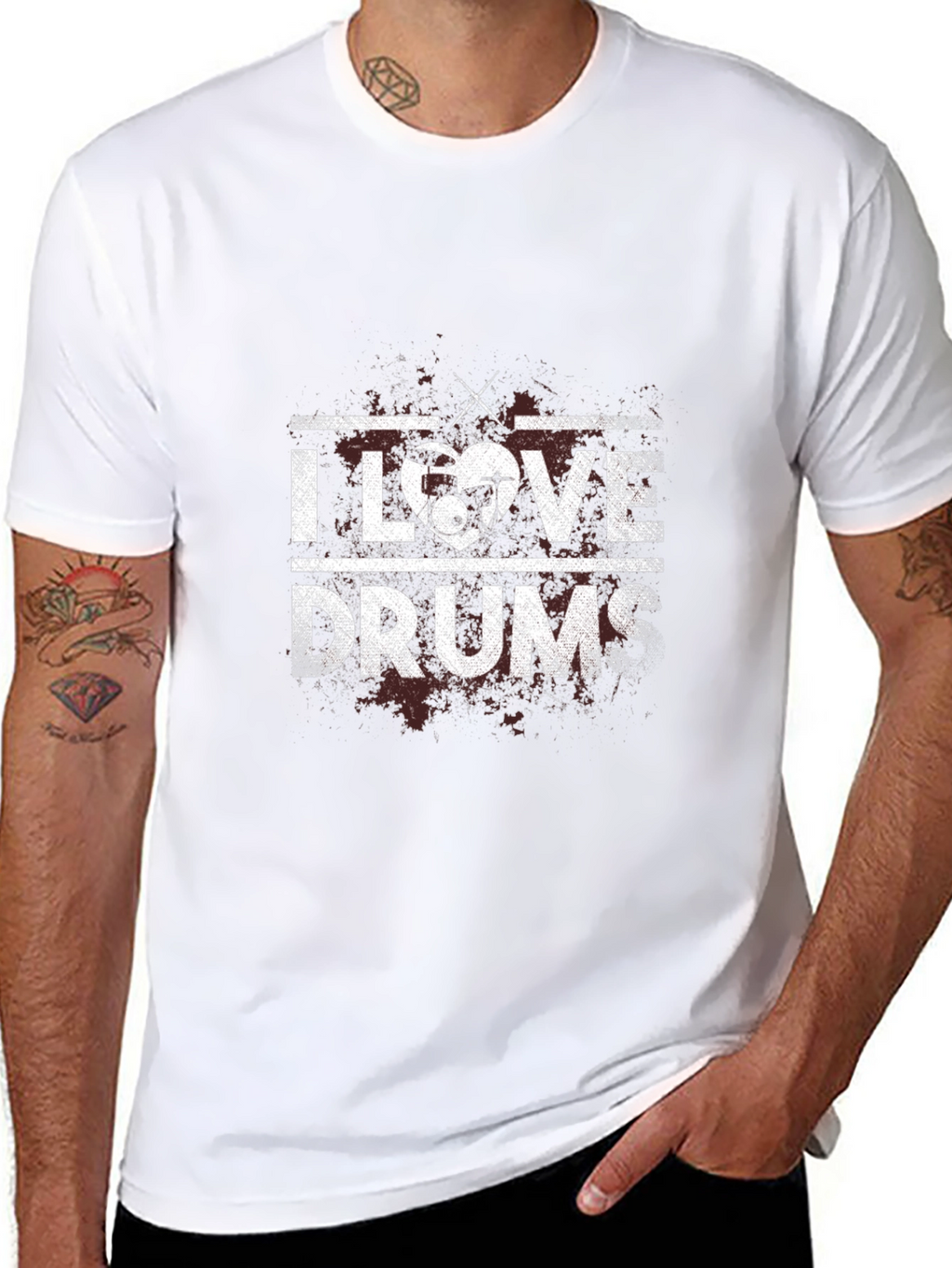 I Love Drums Graphic T-Shirt